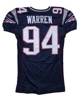 2004 Ty Warren Game Worn New England Patriots Home Jersey (New England Patriots COA)